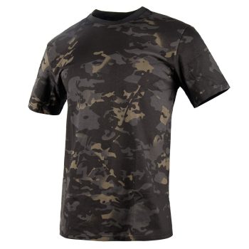 Custom 100% Cotton Breathable Camouflage T Shirt – Black Camo