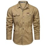Men’s Outdoor Utility Shirt – Lightweight, Breathable & Functional (Brown)