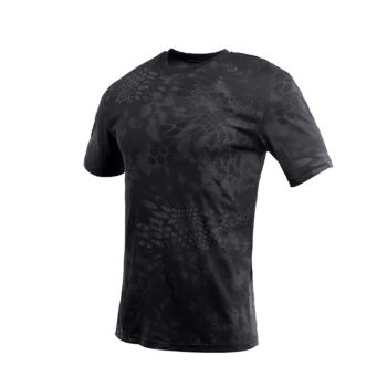 Custom 100% Cotton Breathable Camouflage T Shirt – Black Python Camo