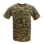 Custom 100% Cotton Breathable Camouflage T Shirt –Woodland Digital Camo