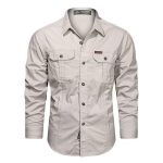 Men’s Outdoor Utility Shirt – Lightweight, Breathable & Functional (Baige)