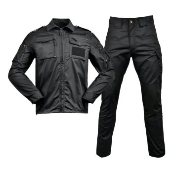 Tactical Uniform Shirt, Cargo-Pants Tactical Clothes 35% Cotton 65% Polyester – Black