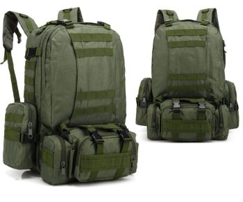 50l Waterproof Tactical Backpack 4 In 1 Molle Sport Bag Outdoor Trekking Fishing Hiking Camping 800D Rucksack Backpack