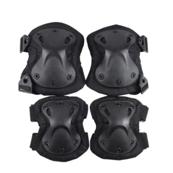 4Pcs/Set Sports Knee and Elbow Pads, Protective Pad Outdoor Sport Safety Gear, Adjustable Straps