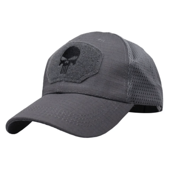 New Mesh Punisher Baseball Cap Grey