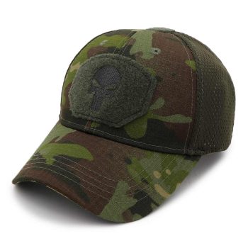 New Mesh Punisher Baseball Cap – Green CP