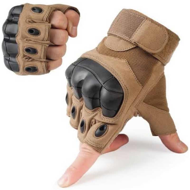 outdoor-half-finger-hard-knuckle-sport-gloves-brown