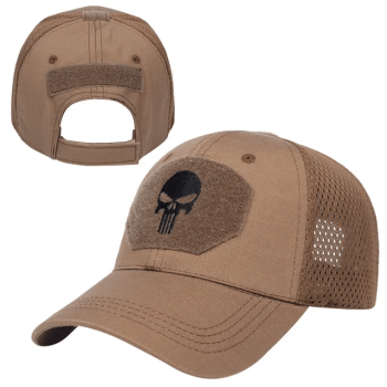 New Mesh Punisher Baseball Caps – Dark Brown