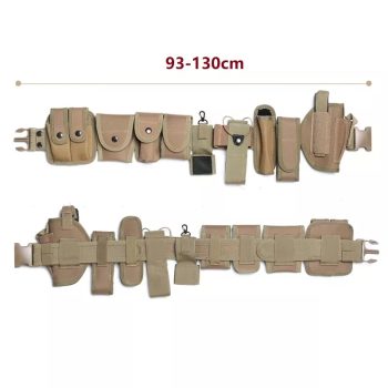 10 in1 Multifunctional Tactical Duty Utility Kit Belt; Khaki