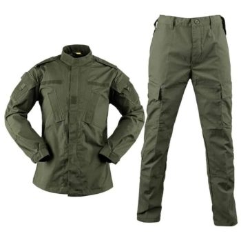 ACU Series Uniform Tactical Suit Shirt and Pants Camping, Hiking Wear [GREEN]